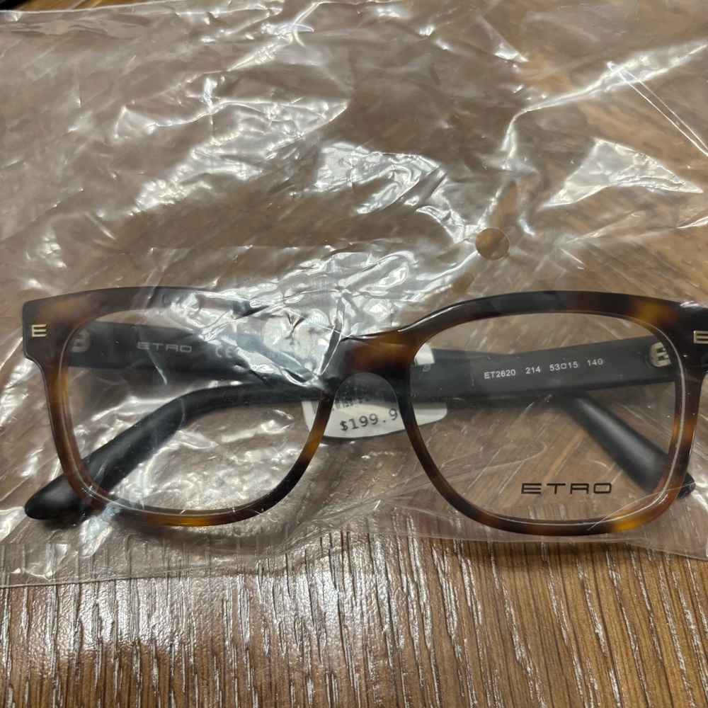 Etro Brown Rectangular Glasses With Subtle Design - image 2